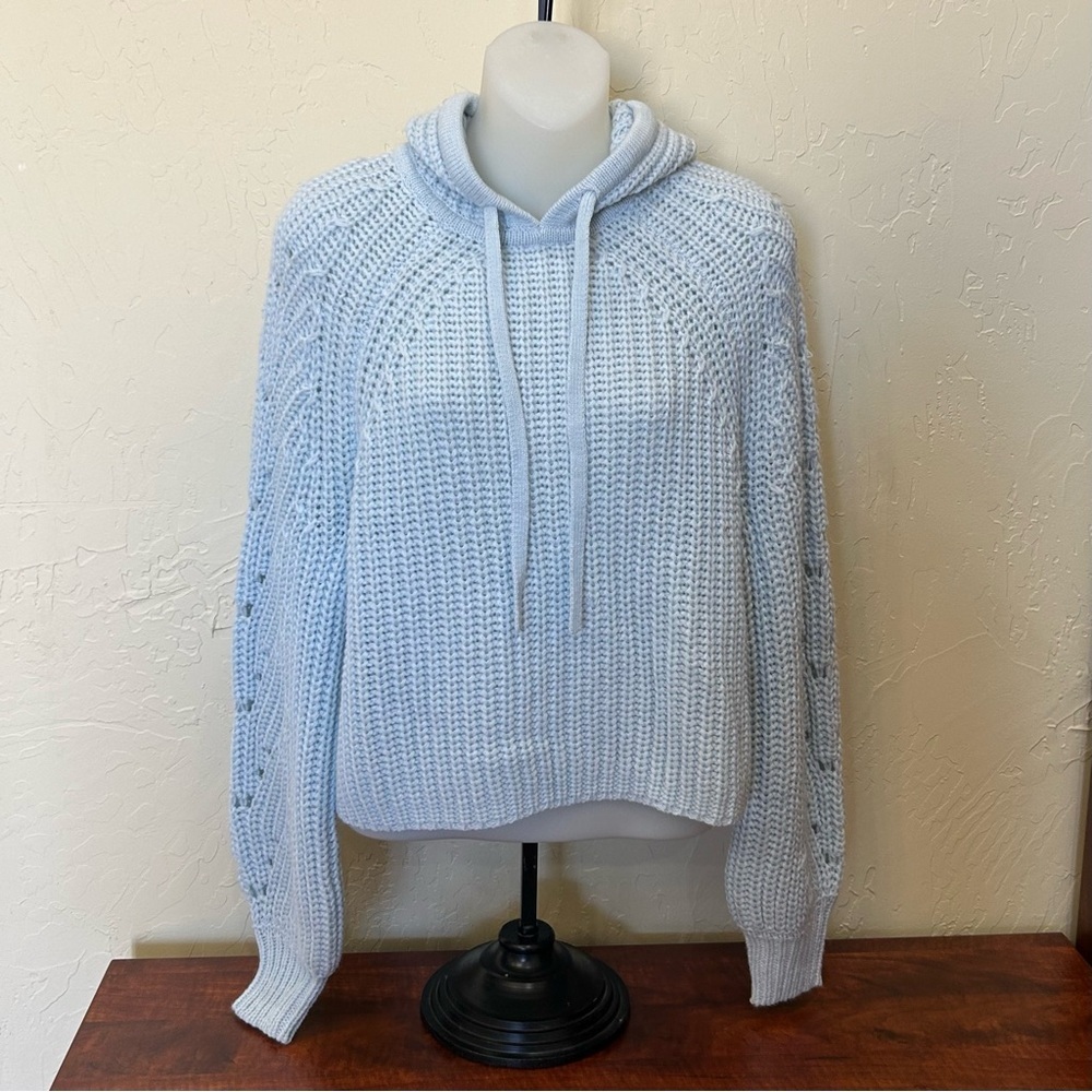 NEW Stitches + Stripes Sky Blue Women's Hooded Sweater NWT - Picture 2 of 7